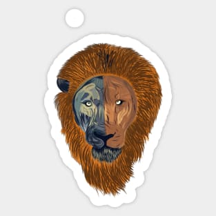 brave as lion Sticker